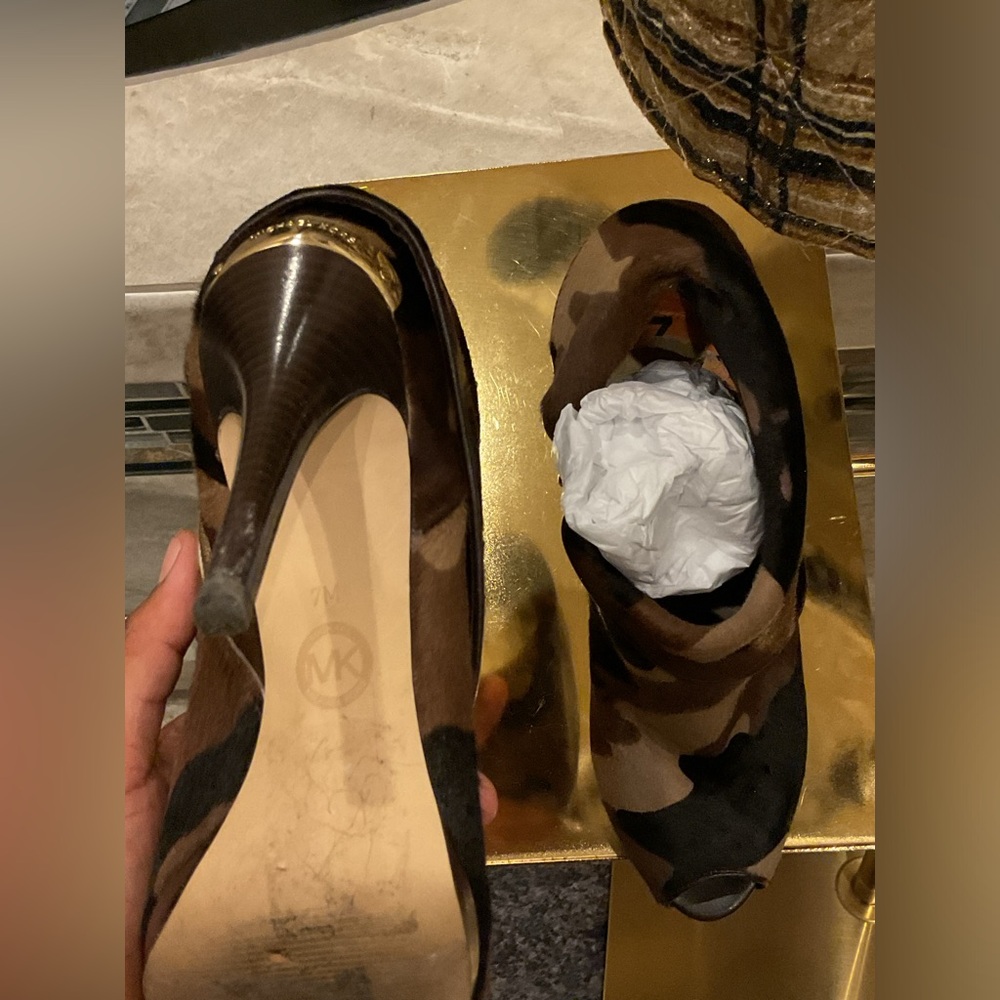 Michael Kors Army Print Open Toe Booties - image 3